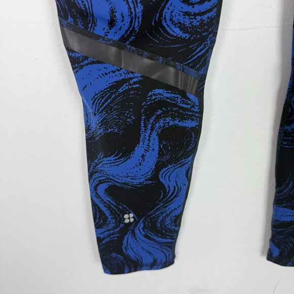 Sweaty Betty Zero Gravity Full Length Leggings Blue Swirl Size 14 - Picture 11 of 13
